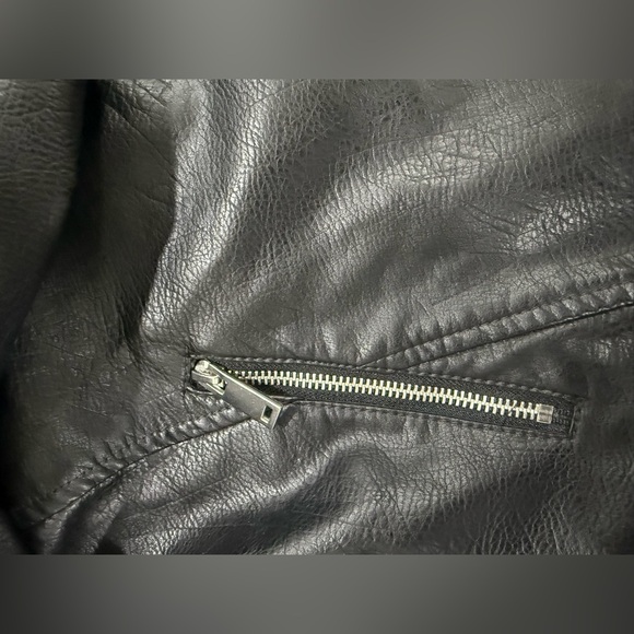 H&M Black Faux Leather Jacket - Picture 4 of 5